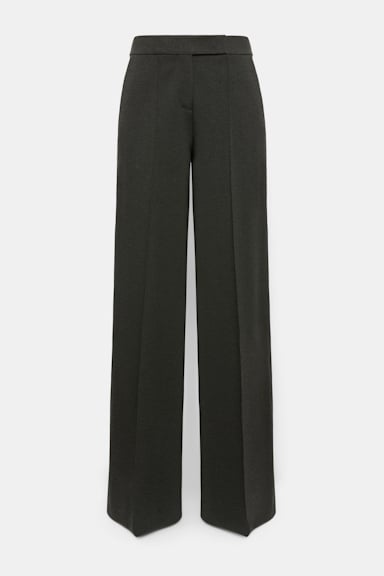 Dorothee Schumacher Wide leg pants in Punto Milano charcoal melange