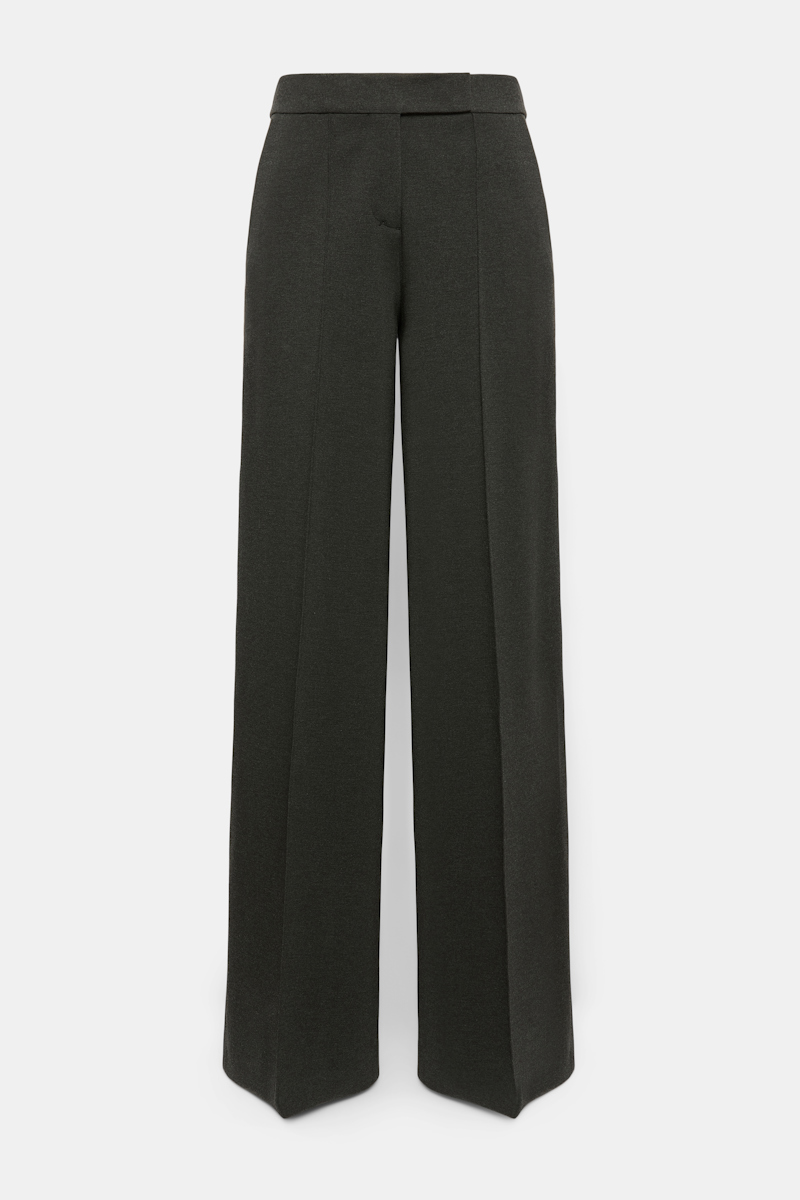 Dorothee Schumacher Wide Leg Pants In Punto Milano In Gray