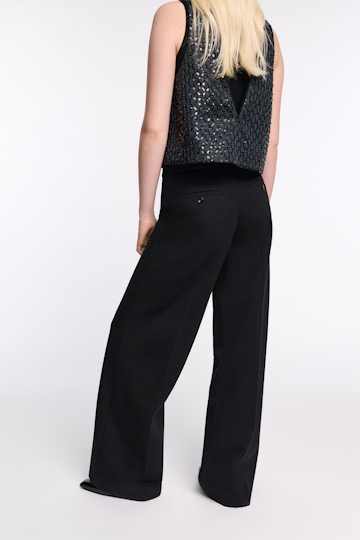 Dorothee Schumacher Wide leg pants in Punto Milano pure black
