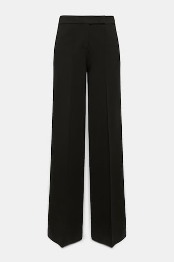 Dorothee Schumacher Hose mit weitem Bein aus Punto Milano pure black