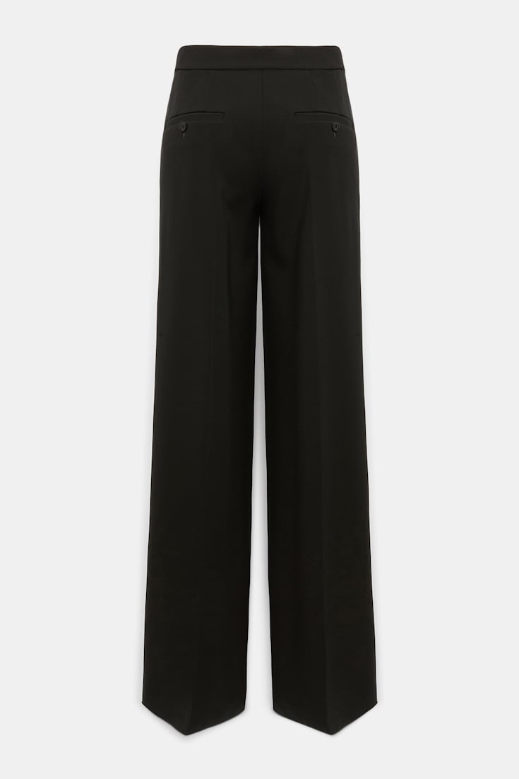 Dorothee Schumacher Hose mit weitem Bein aus Punto Milano pure black