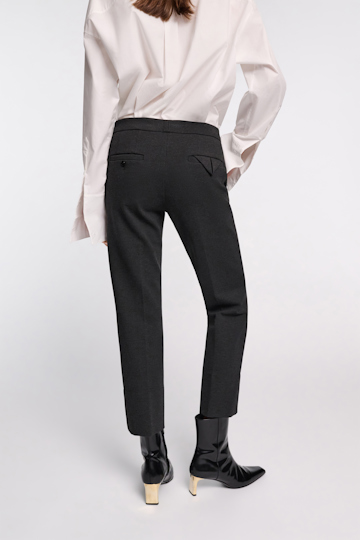 Dorothee Schumacher Hose mit schmalem Bein aus Punto Milano charcoal melange