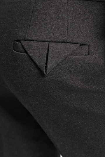Dorothee Schumacher Hose mit schmalem Bein aus Punto Milano charcoal melange