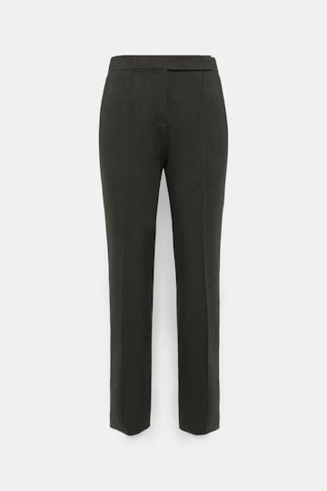 Dorothee Schumacher Hose mit schmalem Bein aus Punto Milano charcoal melange