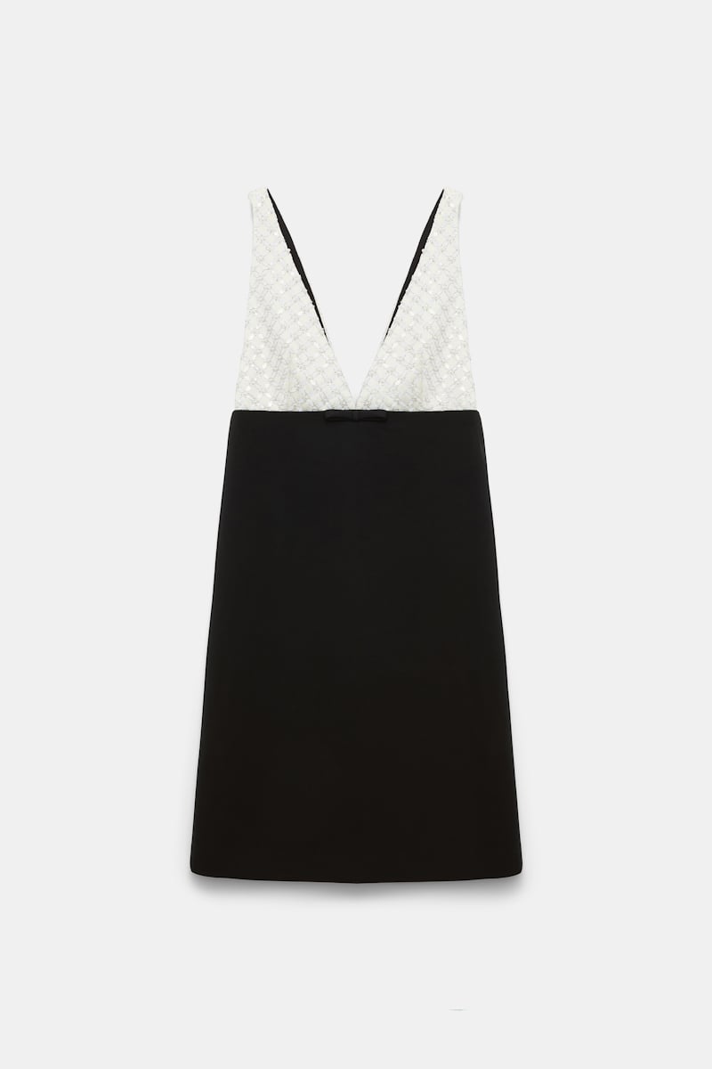 Dorothee Schumacher Emotional Essence Bow-detail Sequined Minidress In Black