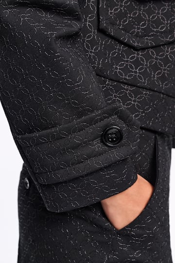 Dorothee Schumacher Embroidered blouson in Punto Milano pure black