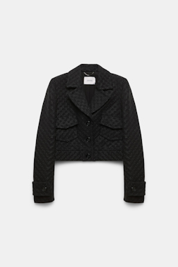 Dorothee Schumacher Embroidered blouson in Punto Milano pure black