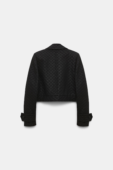 Dorothee Schumacher Embroidered blouson in Punto Milano pure black