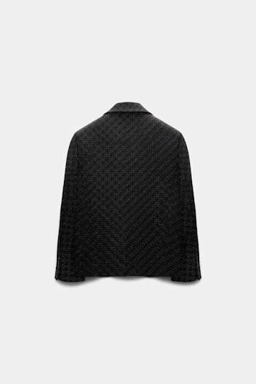 Dorothee Schumacher Embroidered mini blazer in Punto Milano pure black