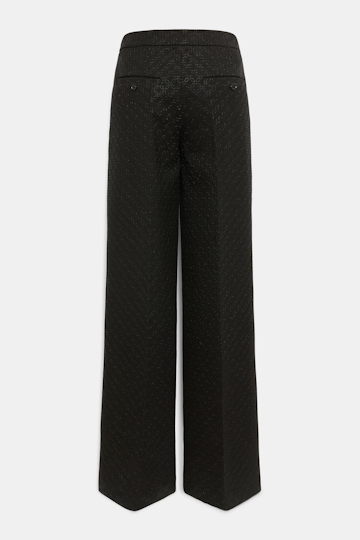 Dorothee Schumacher Embroidered wide leg pants in Punto Milano pure black