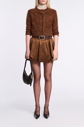 Dorothee Schumacher Mini balloon skirt in Duchesse terra