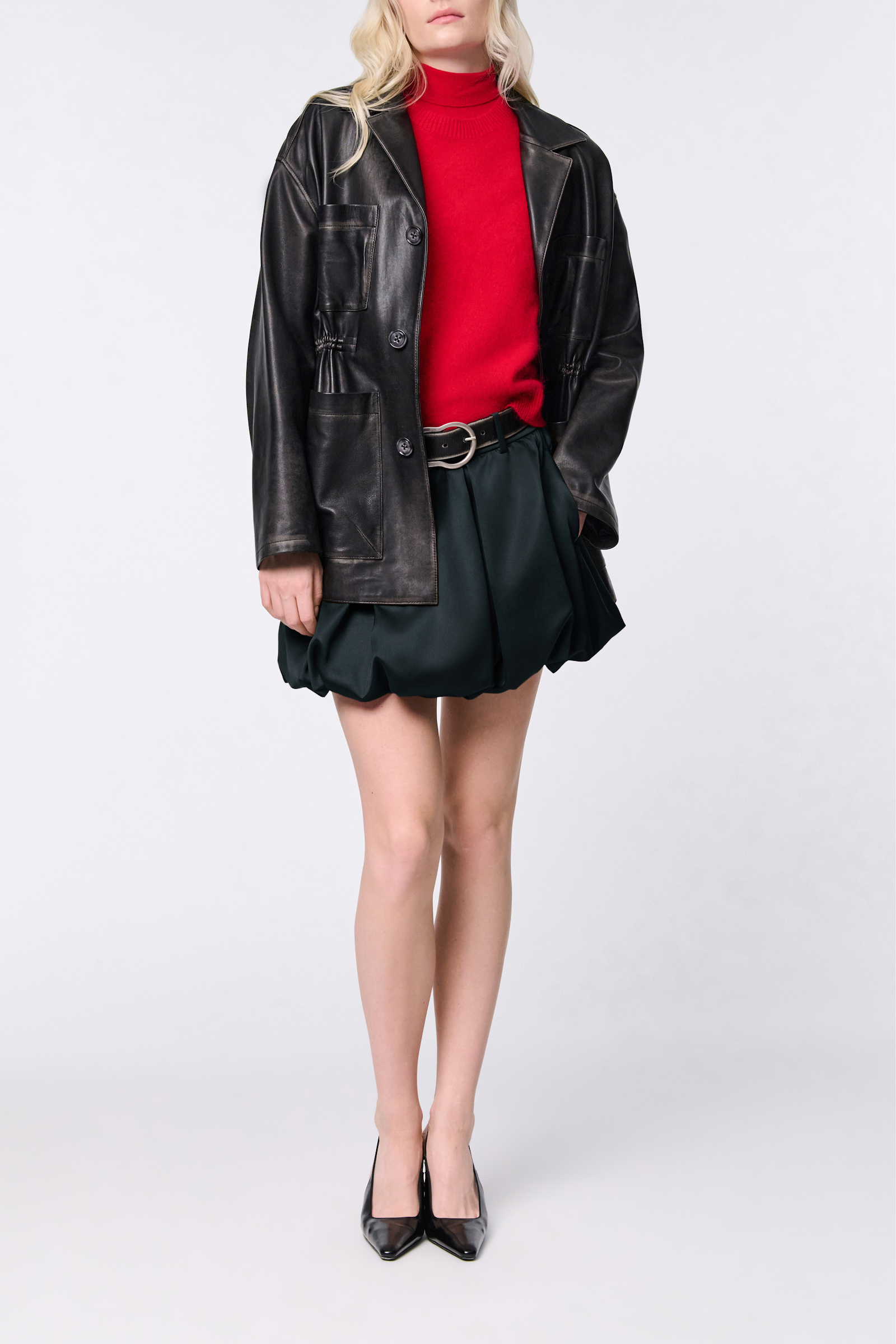 Dorothee Schumacher Mini-Ballonrock aus Duchesse graphite