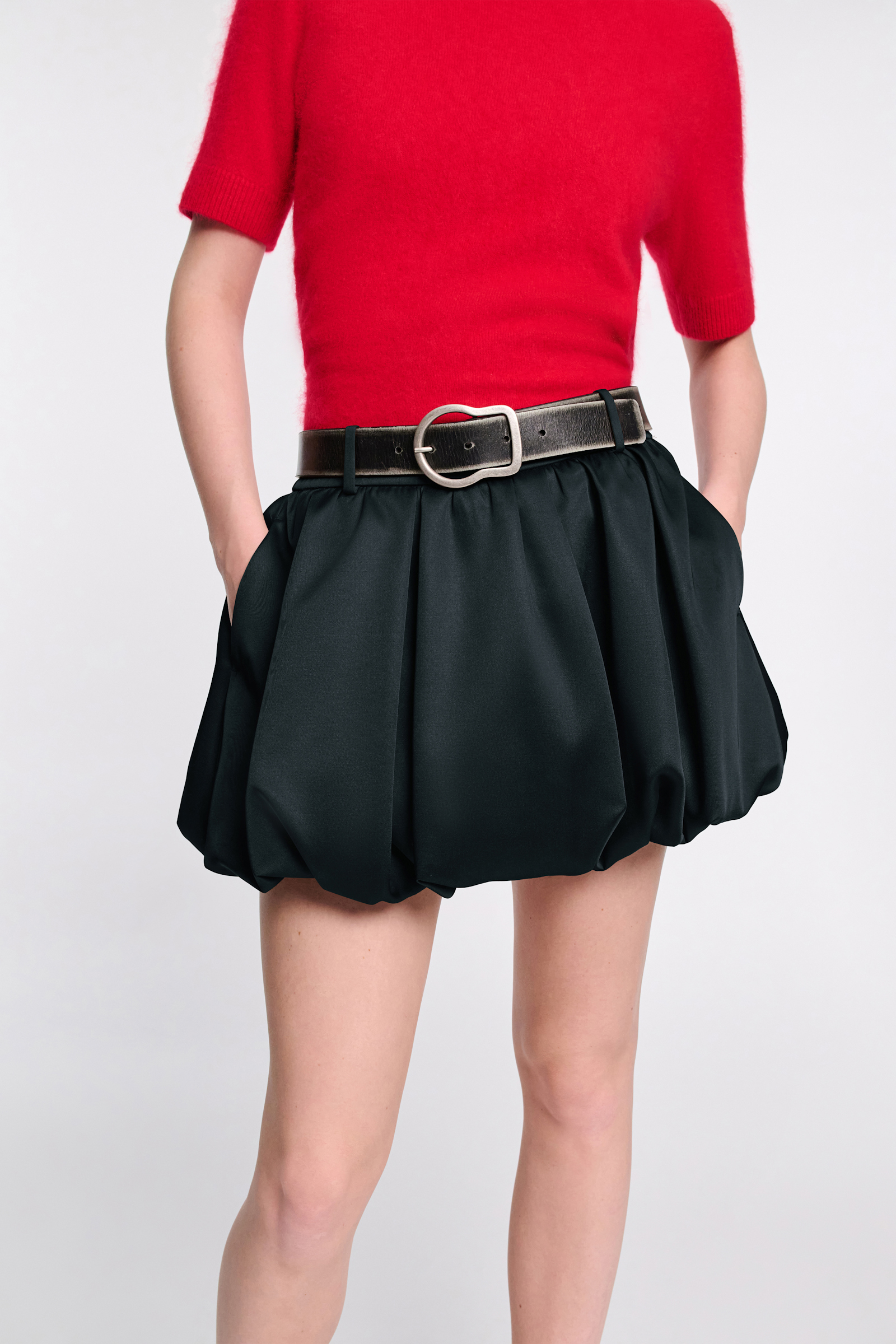 Dorothee Schumacher Mini-Ballonrock aus Duchesse graphite