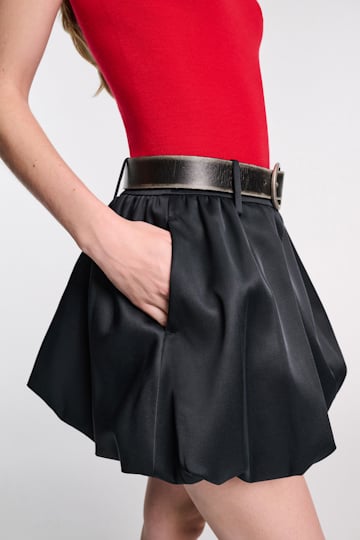 Dorothee Schumacher Mini-Ballonrock aus Duchesse graphite