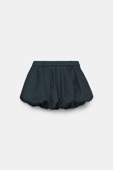 Dorothee Schumacher Mini balloon skirt in Duchesse graphite