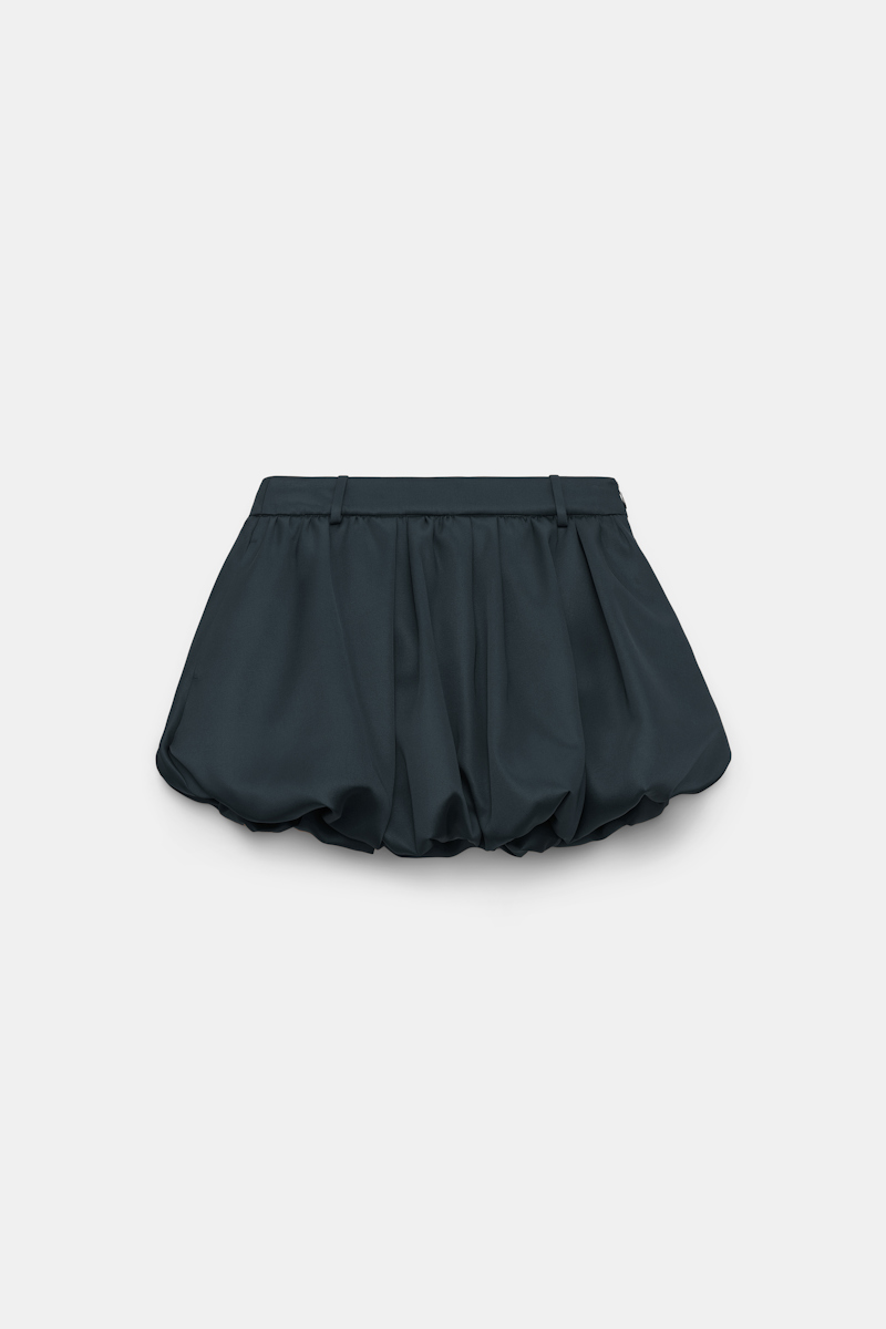 Dorothee Schumacher Mini Balloon Skirt In Duchesse In Gray