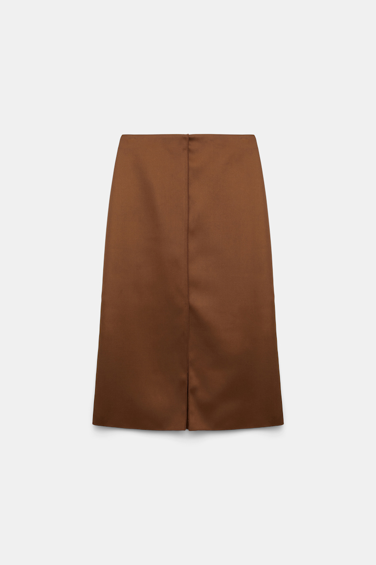 Dorothee Schumacher Pencilskirt mit Schlitzen aus Duchesse terra