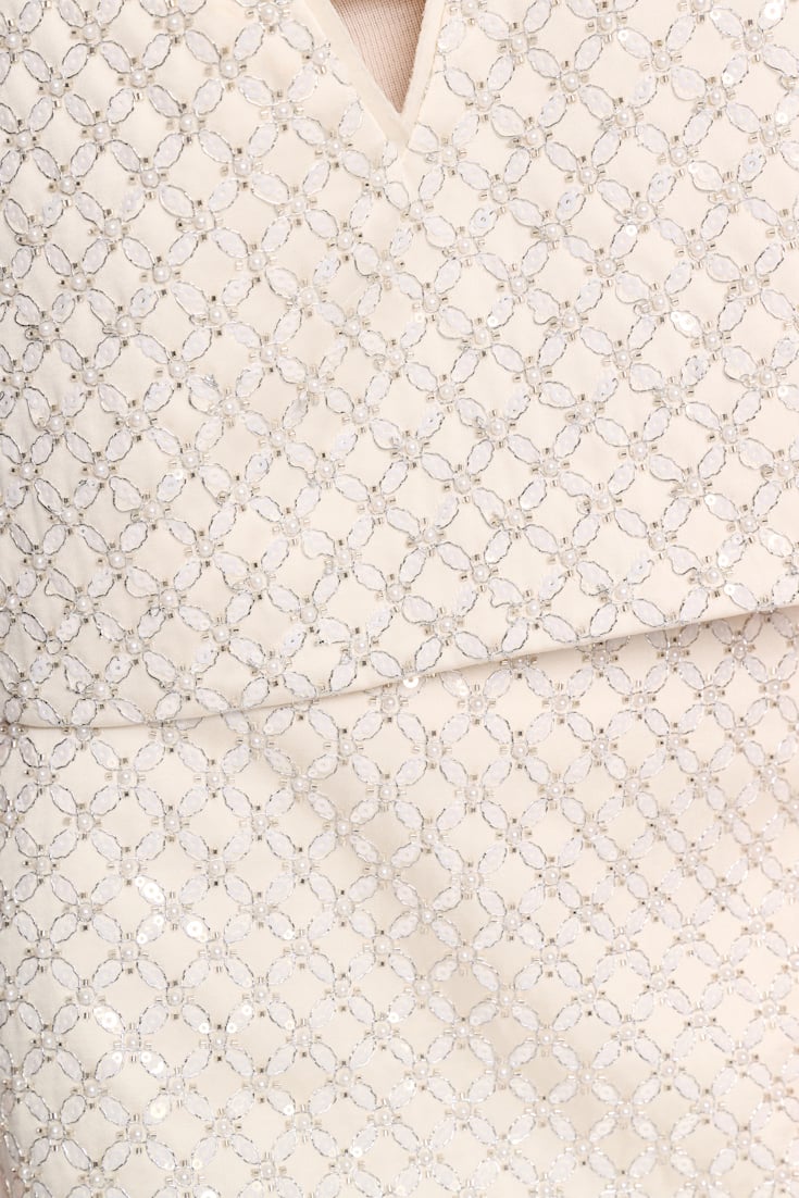 Dorothee Schumacher Sequin embellished mini-skirt in Duchesse pearl