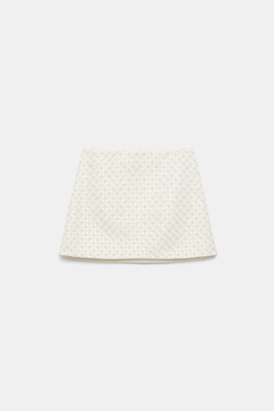 Dorothee Schumacher Sequin embellished mini-skirt in Duchesse pearl