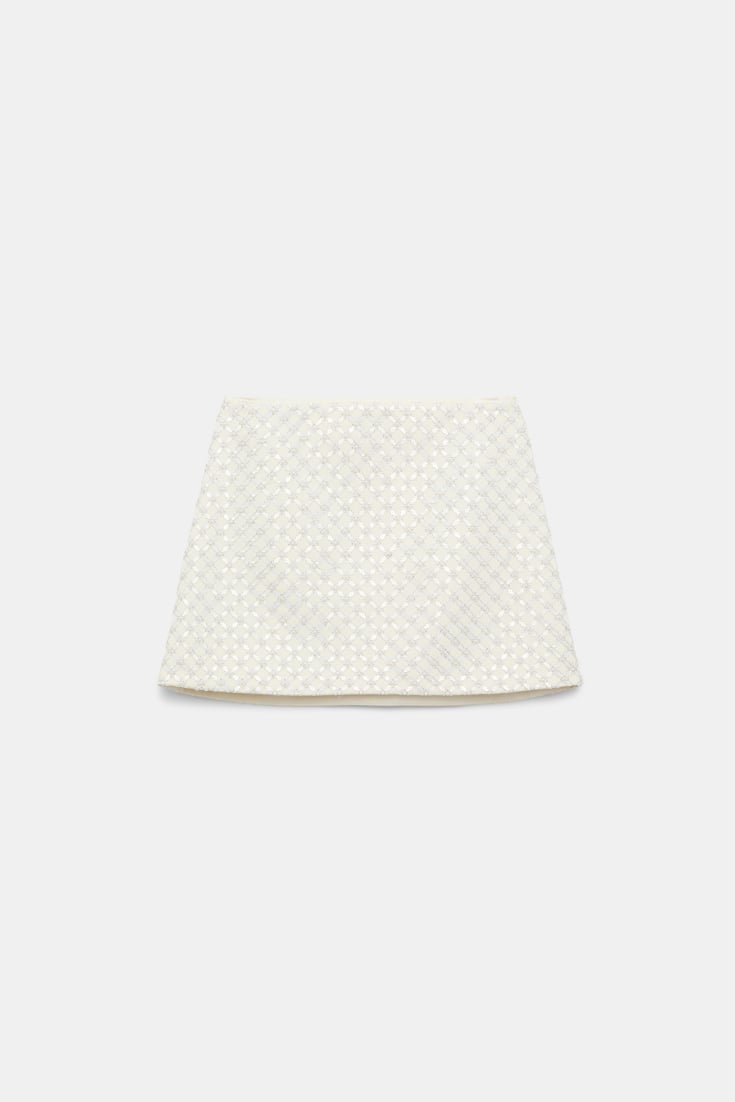Dorothee Schumacher Sequin embellished mini-skirt in Duchesse pearl