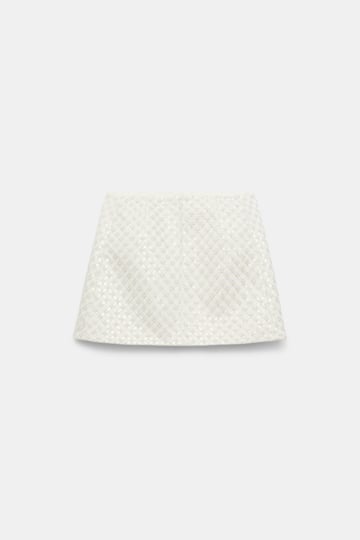 Dorothee Schumacher Minirock aus besticktem Duchesse pearl