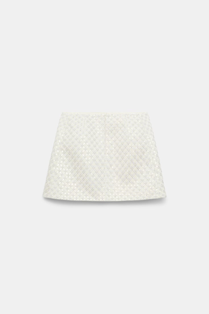 Dorothee Schumacher Sequin embellished mini-skirt in Duchesse pearl