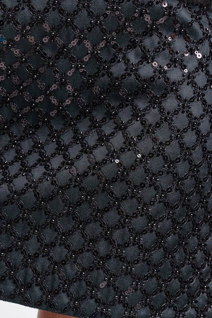 Dorothee Schumacher Sequin embellished mini-skirt in Duchesse graphite