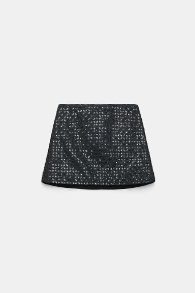 Dorothee Schumacher Sequin embellished mini-skirt in Duchesse graphite