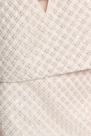 Dorothee Schumacher Sequin embellished crop top in Duchesse pearl