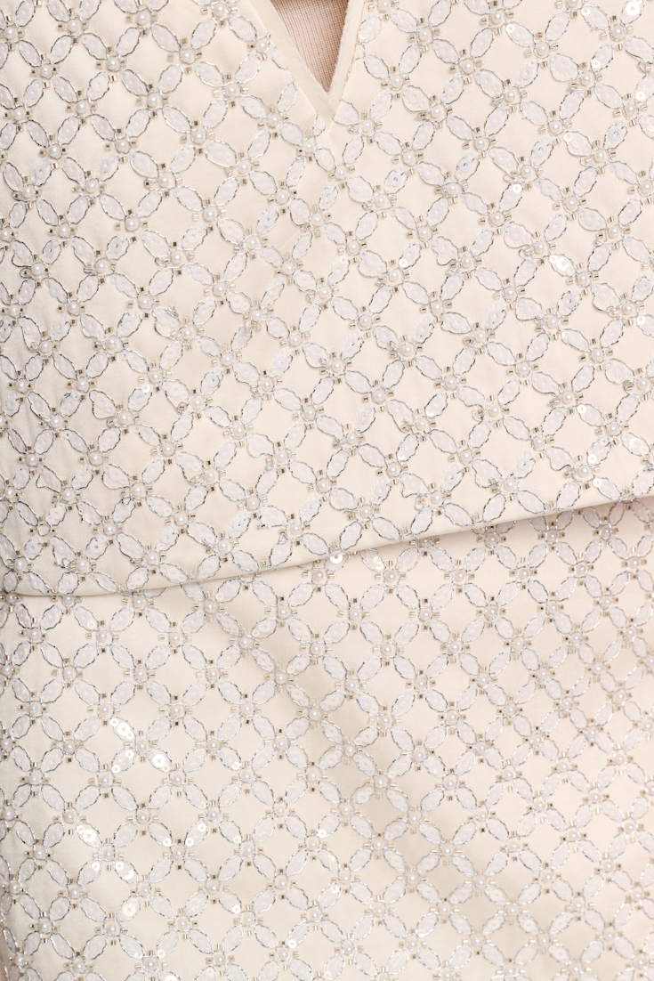 Dorothee Schumacher Cropped Top aus besticktem Duchesse pearl