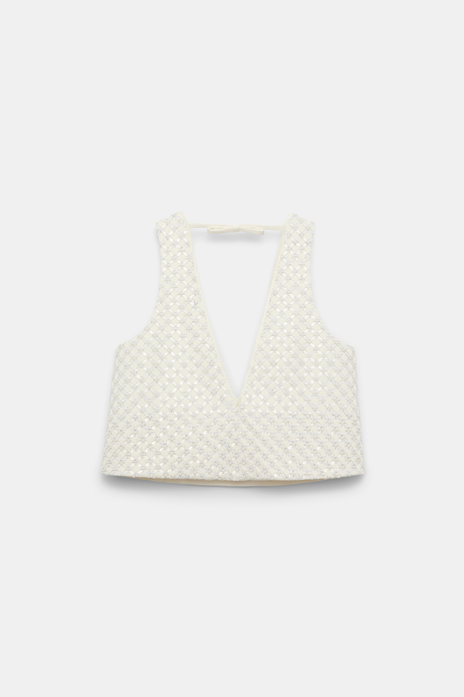 Dorothee Schumacher Cropped Top aus besticktem Duchesse pearl