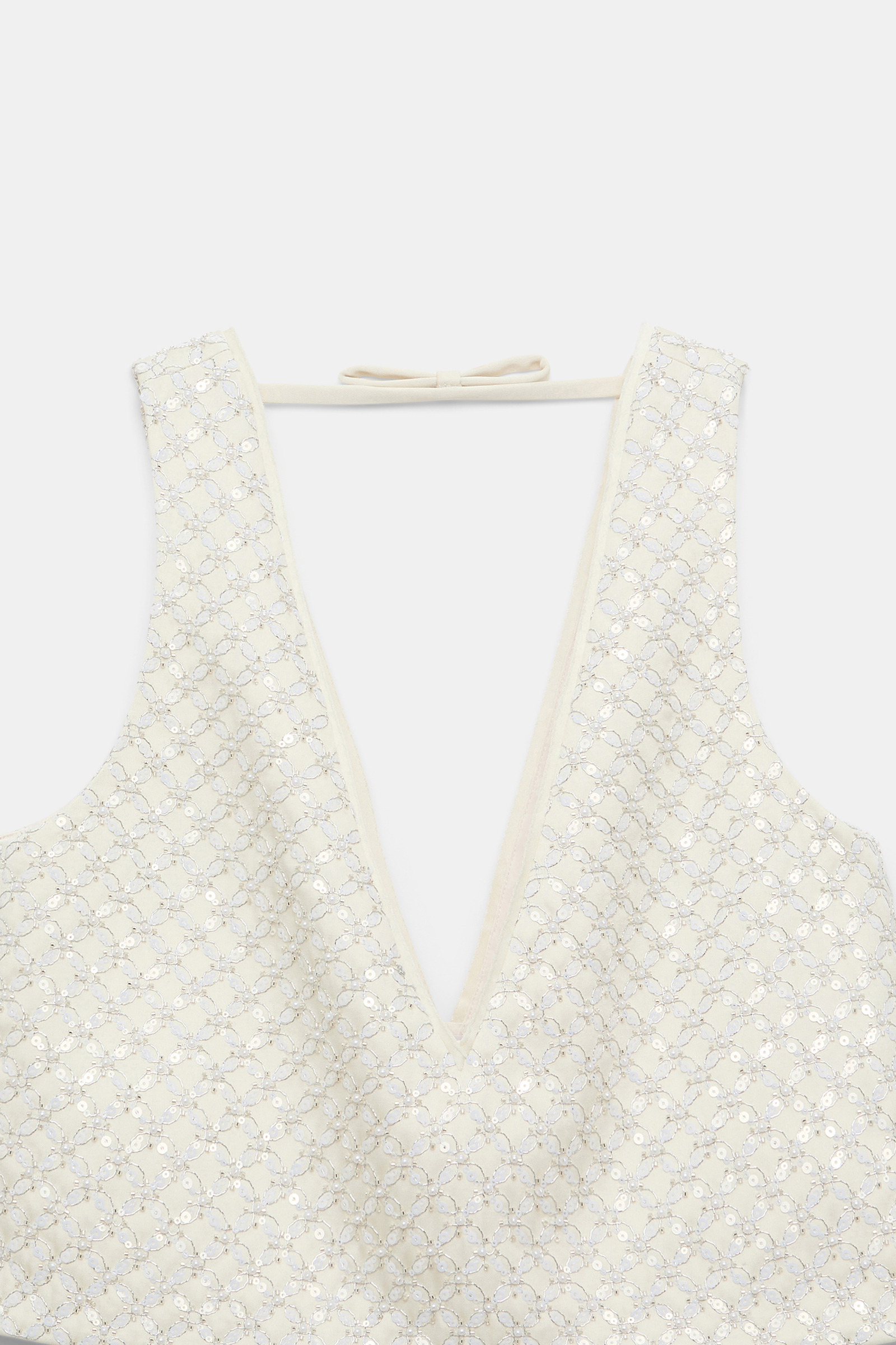 Dorothee Schumacher Cropped Top aus besticktem Duchesse pearl