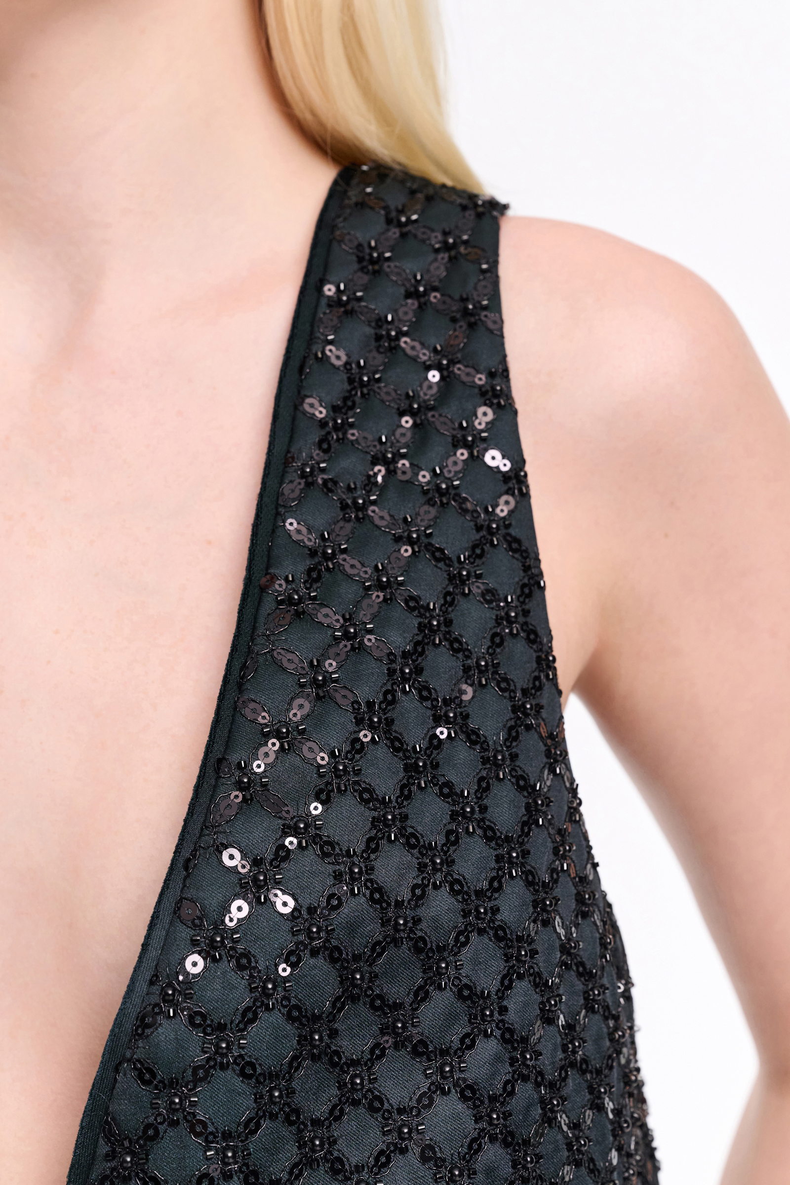 Dorothee Schumacher Cropped Top aus besticktem Duchesse graphite