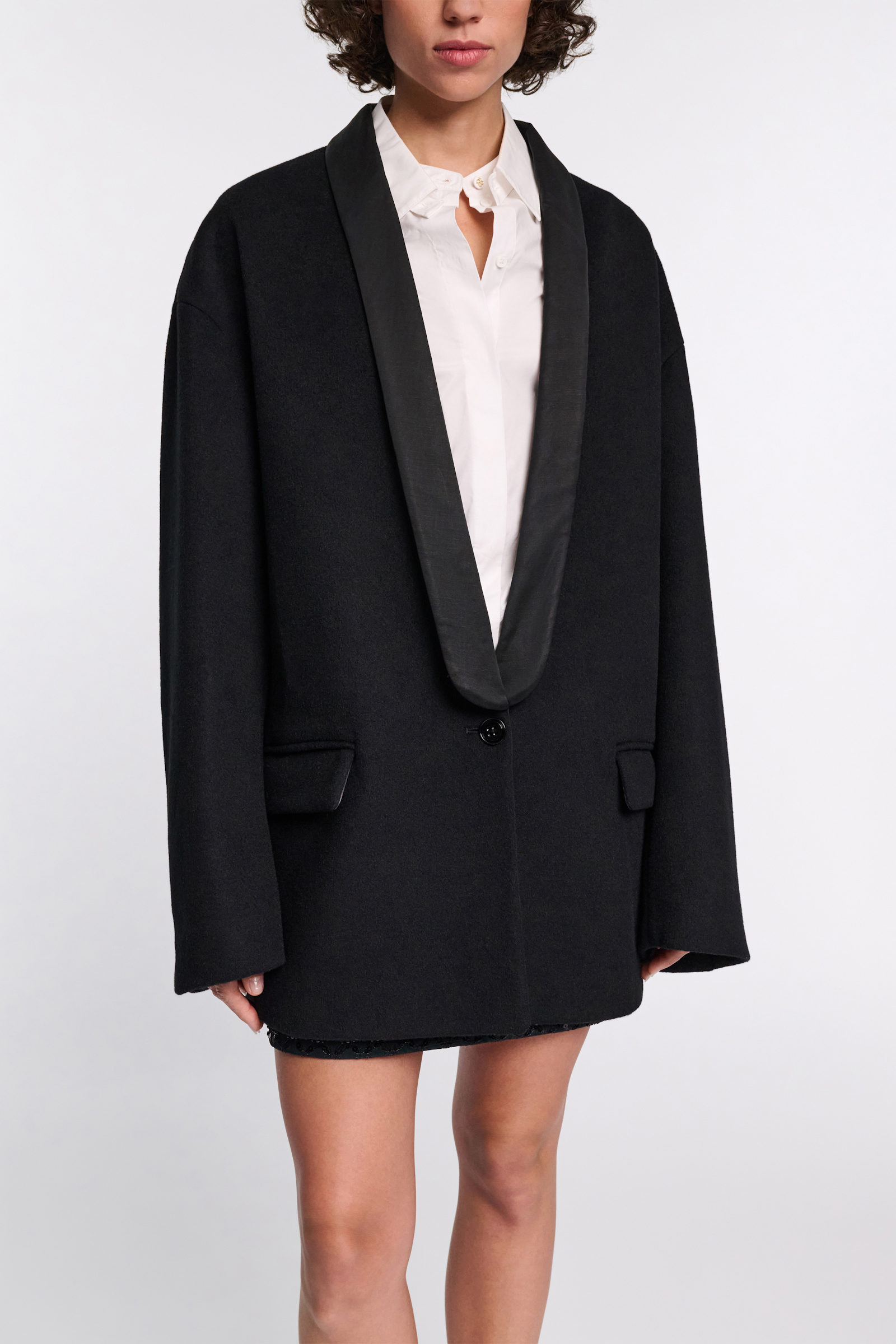 Dorothee Schumacher Oversized Smoking Blazer pure black