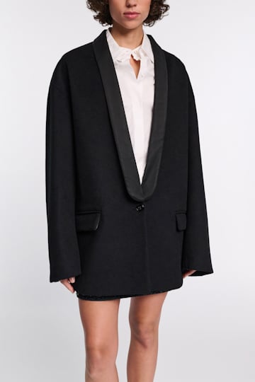 Dorothee Schumacher Oversized tuxedo blazer pure black