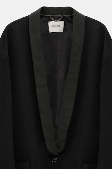 Dorothee Schumacher Oversized tuxedo blazer pure black