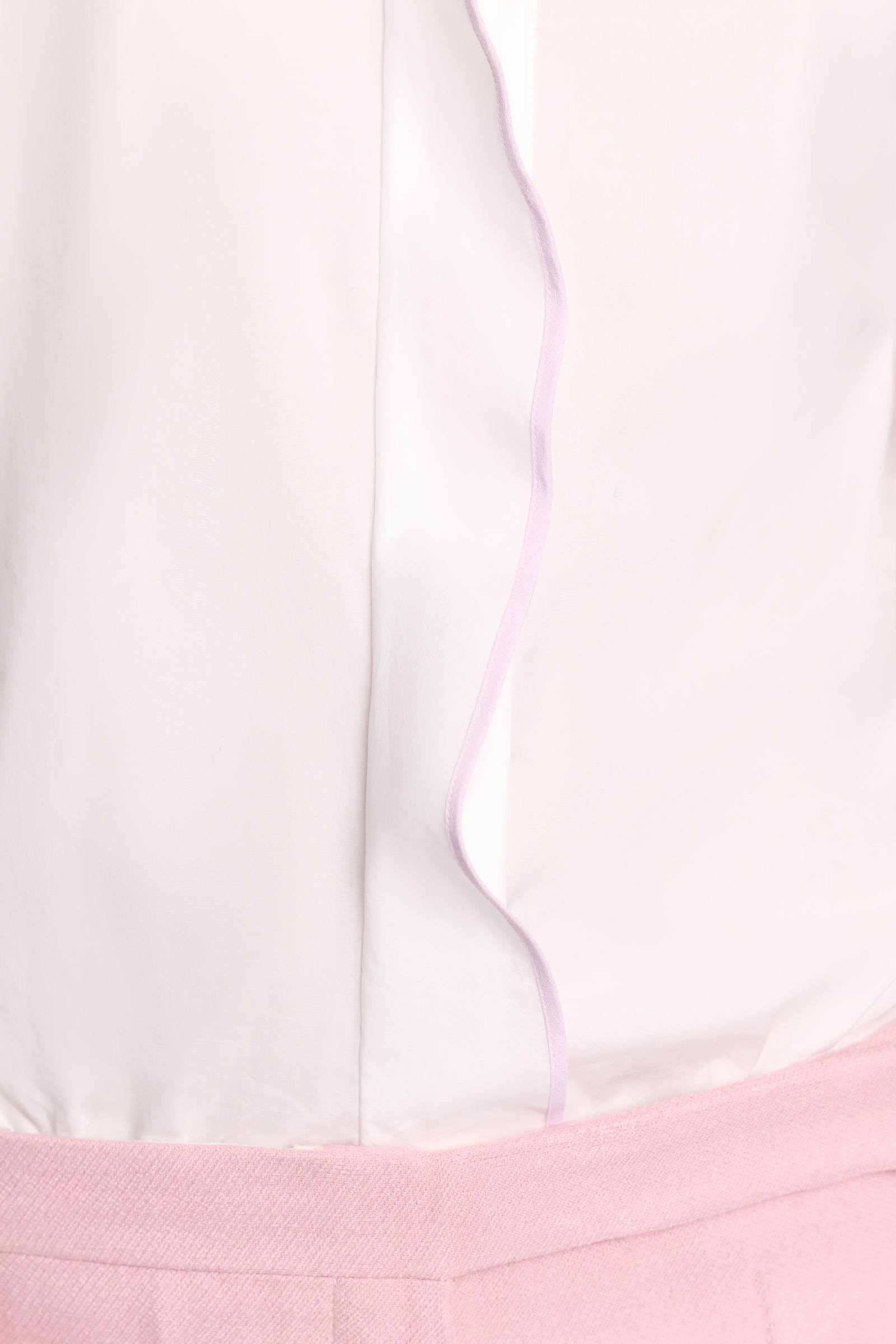 Dorothee Schumacher Cotton poplin shirt with ruffle white lilac