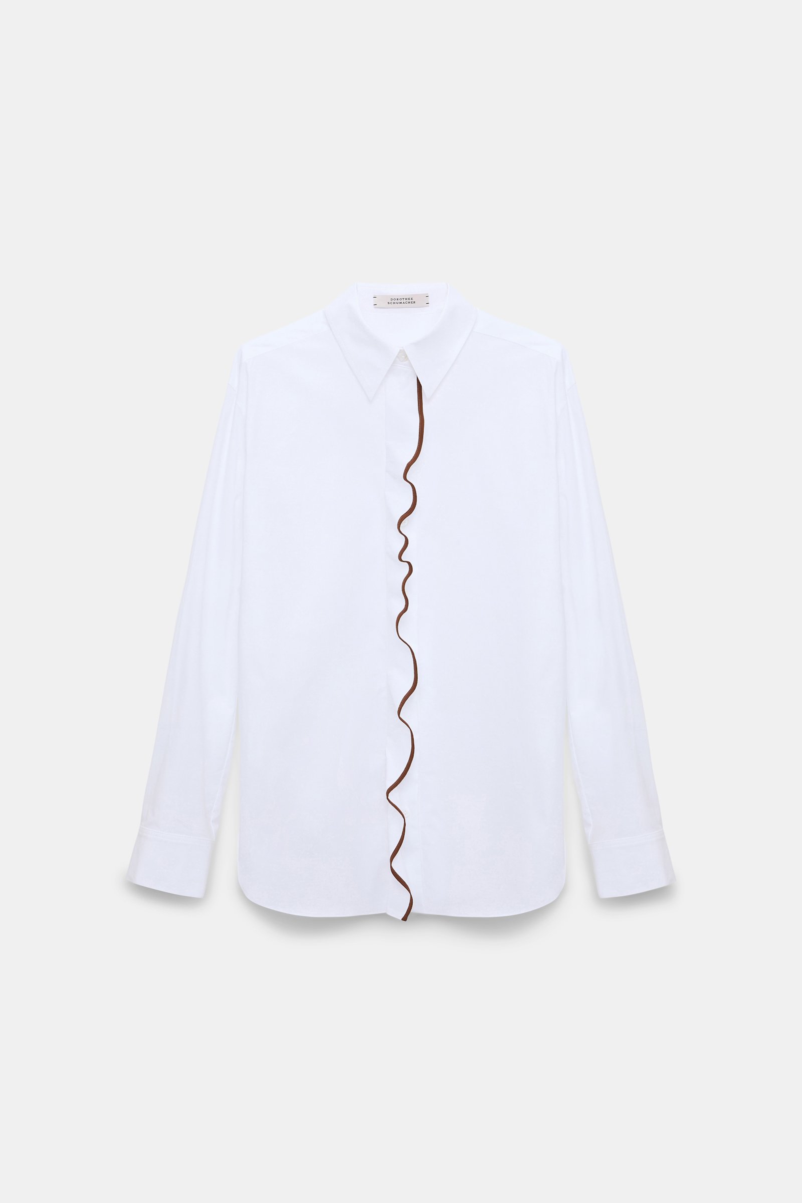 Dorothee Schumacher Hemd aus Baumwoll-Popeline white terra