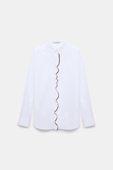 Dorothee Schumacher Hemd aus Baumwoll-Popeline white terra