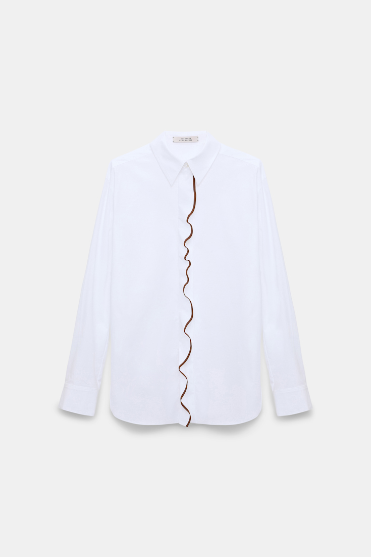 Dorothee Schumacher Hemd aus Baumwoll-Popeline white terra