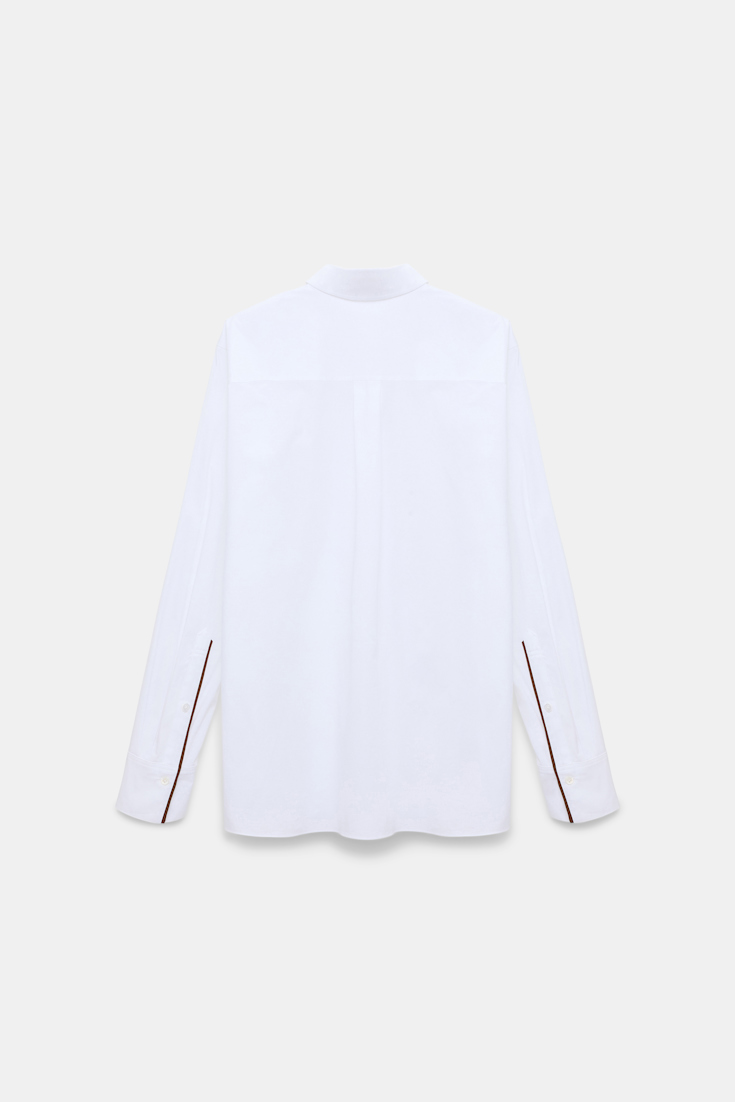 Dorothee Schumacher Hemd aus Baumwoll-Popeline white terra