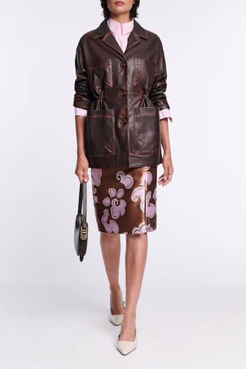 Dorothee Schumacher Cotton poplin shirt with ruffle rose