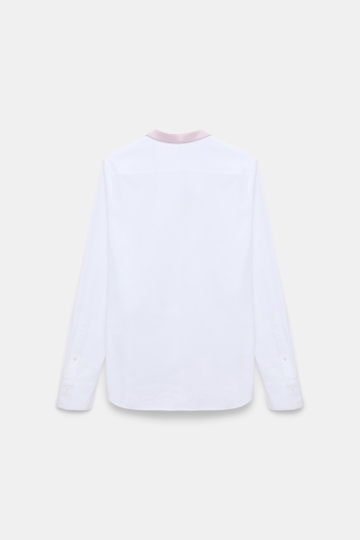 Dorothee Schumacher Cotton poplin shirt with bowtie detail white lilac