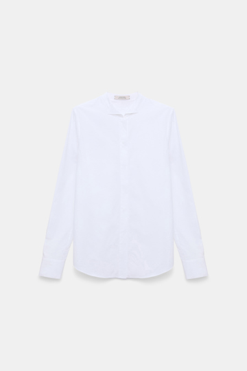 Dorothee Schumacher Cotton poplin shirt with bowtie detail white lilac