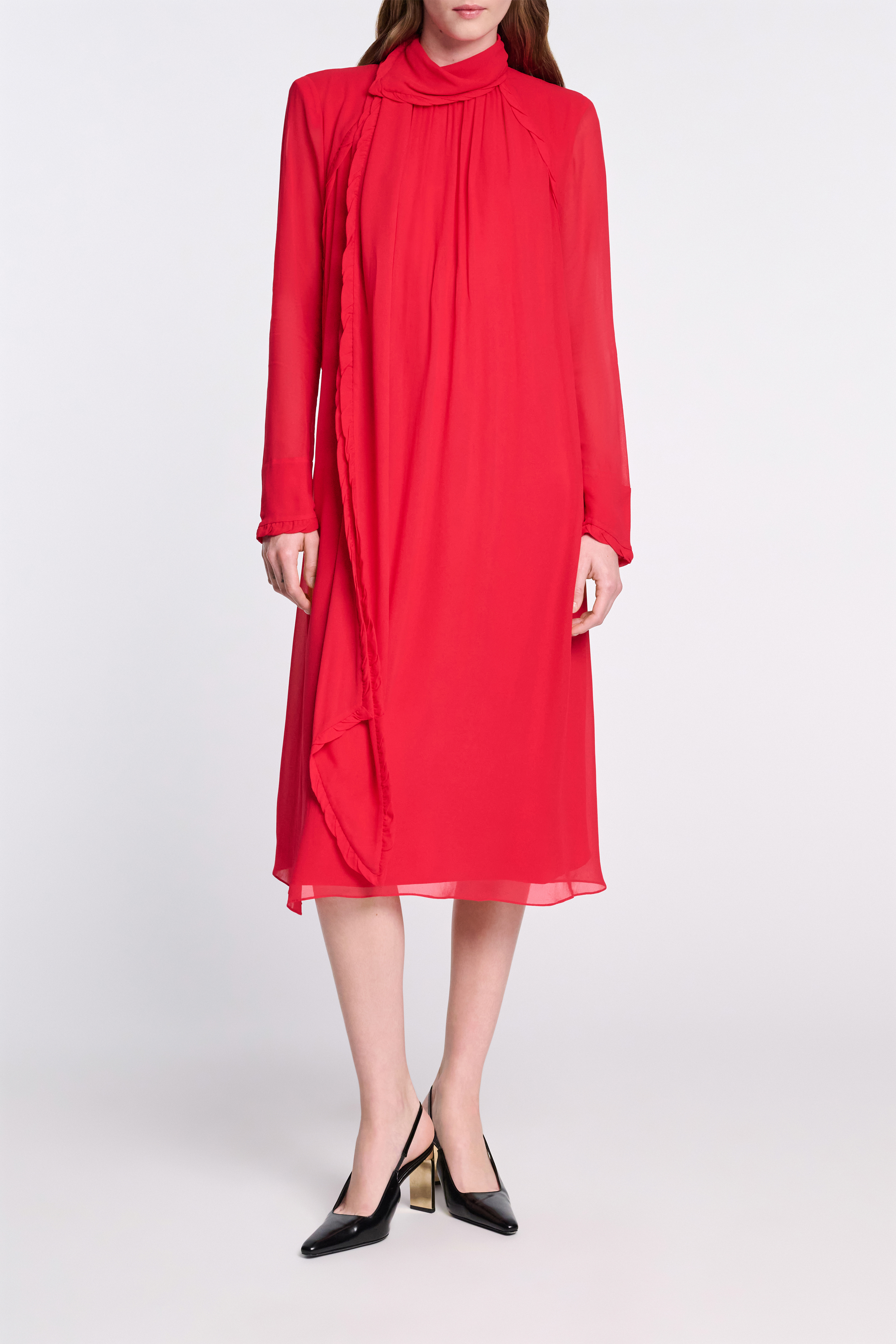 Dorothee Schumacher Turtleneck scarf dress in
