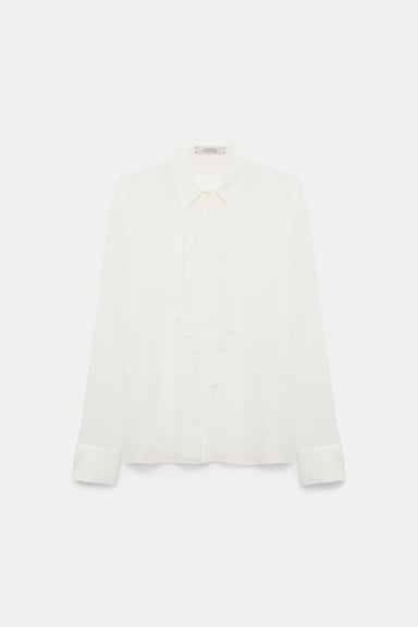 Dorothee Schumacher Bluse aus Georgette camellia white