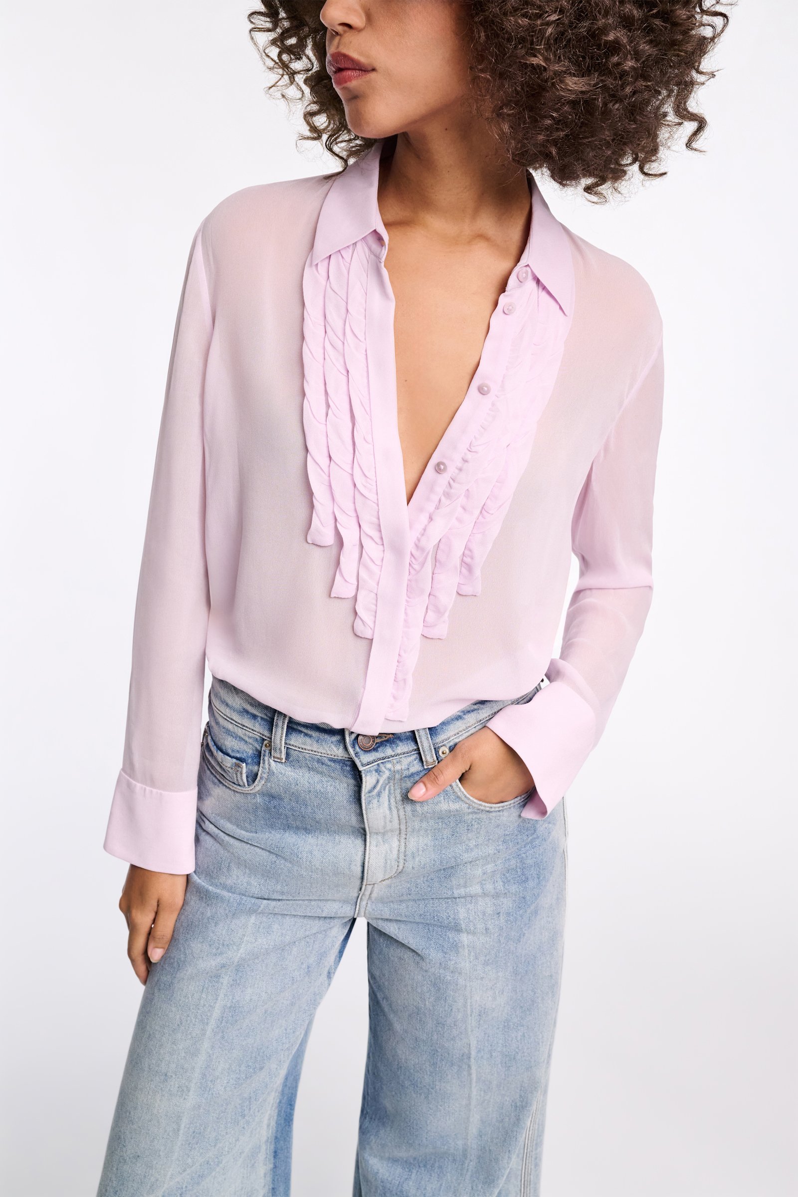 Dorothee Schumacher Bluse aus Georgette lilac