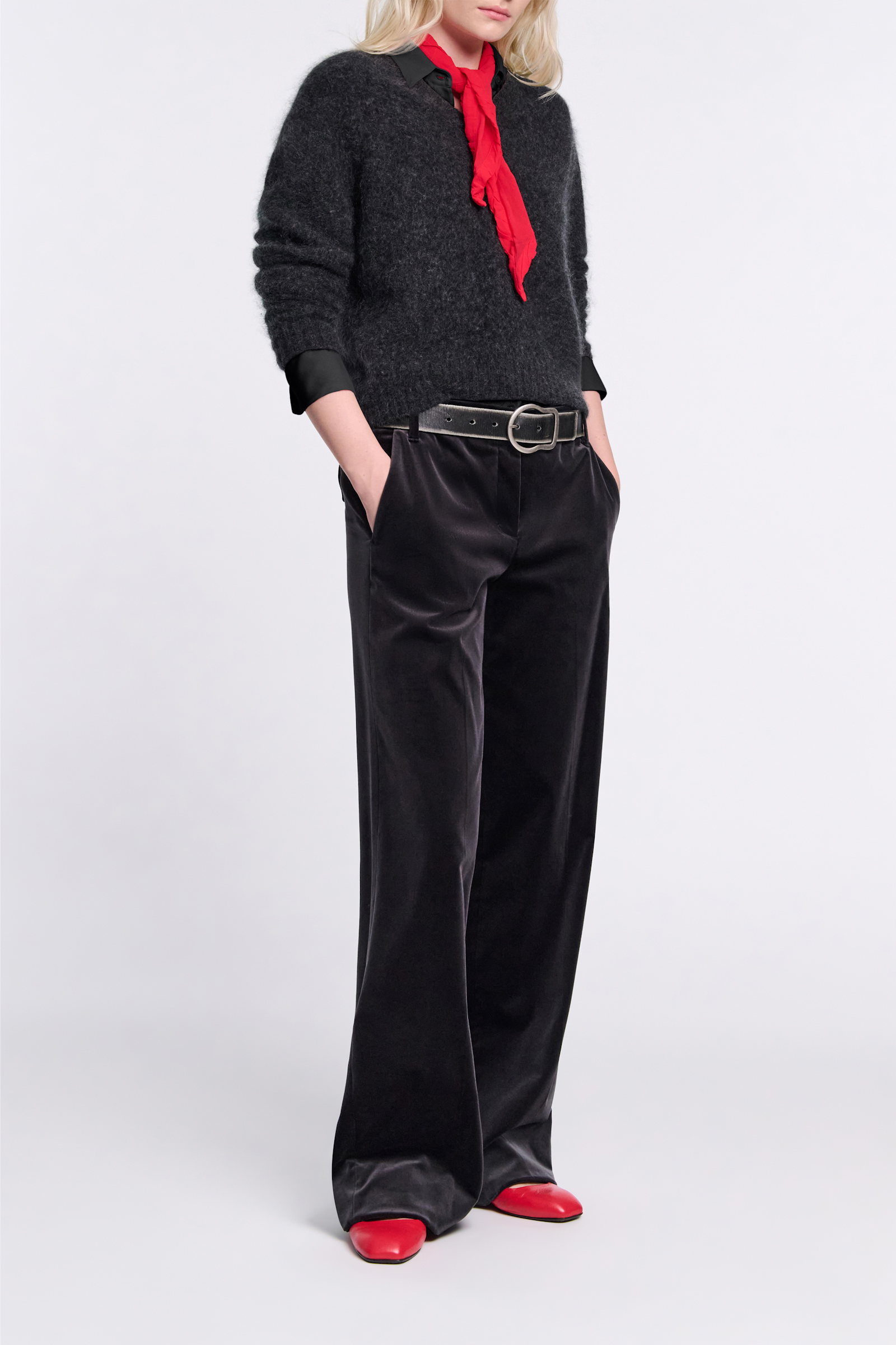 Dorothee Schumacher Bluse aus Georgette pure black