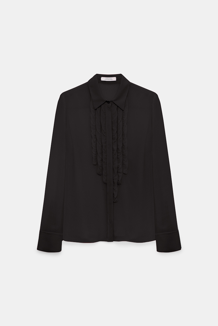 Dorothee Schumacher Bluse aus Georgette pure black