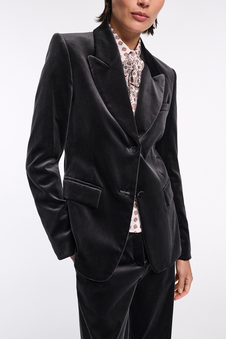 Dorothee Schumacher Bluse mit abnehmbarer Krawattenschleife aus bedrucktem Seidentwill rose mini tie